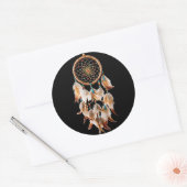 Native American Boho Dreamcatcher Tribal Foto's Ronde Sticker (Envelop)