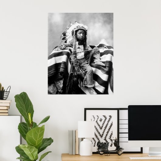 Native American Boy, 1899 Poster (Thuiskantoor)