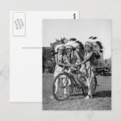 Native American Boys, jaren '30 Briefkaart (Voorkant / Achterkant)