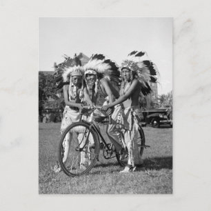 Native American Boys, jaren '30 Briefkaart