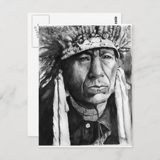 Native American Briefkaart (Voorkant / Achterkant)