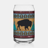 Native American Buffalo Blikvorm Glas (Voorkant)