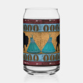 Native American Buffalo Blikvorm Glas (Links)