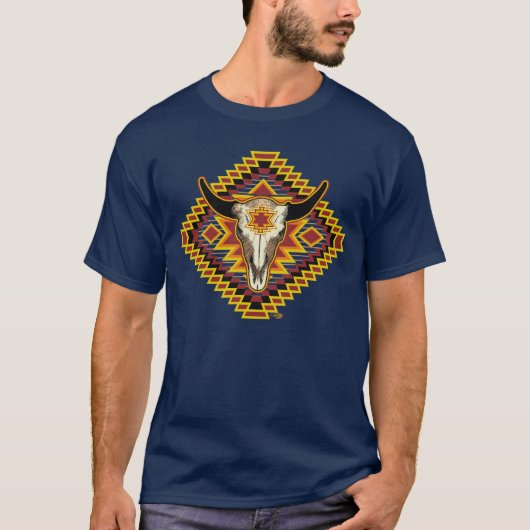 Native American Buffalo design 2 T-shirt (Voorkant)
