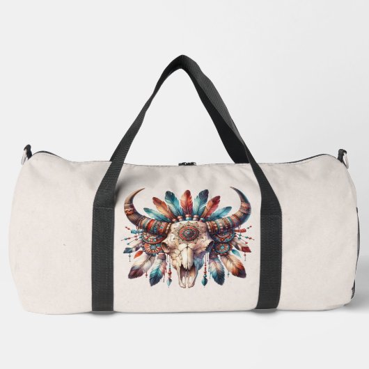 Native American Bull Duffel Bag Plunjezak (Voorkant)