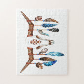 Native American Bull School Legpuzzel (Verticaal)