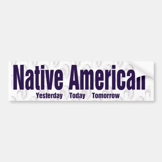 Native american bumpersticker (Voorkant)