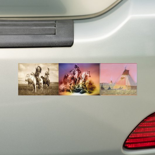 Native American Bumpersticker (Op auto)