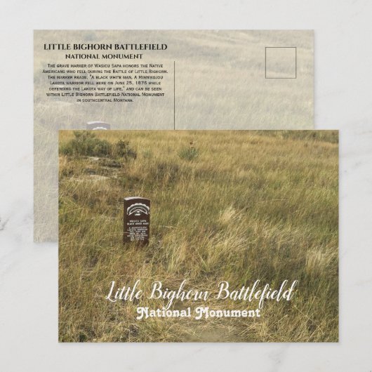 Native American Burial Ground, Little Bighorn Briefkaart (Voorkant / Achterkant)