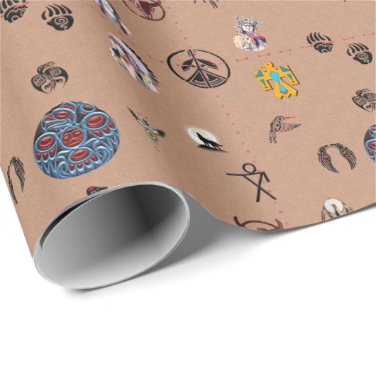 Native American Cadeaupapier (Rol Hoek)