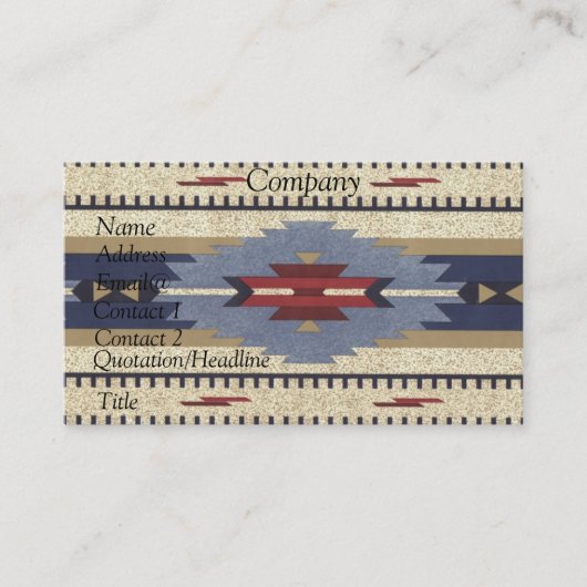 Native American Calendar 2012 Visitekaartje (Voorkant)