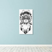 Native American Canvas Afdruk (Insitu (Houten vloer))