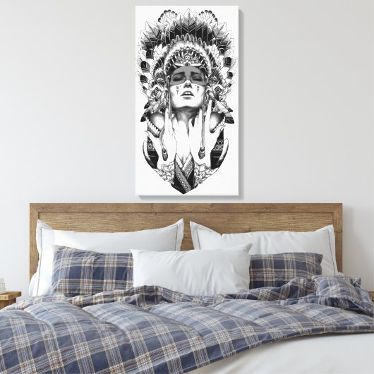 Native American Canvas Afdruk (Insitu (Slaapkamer))