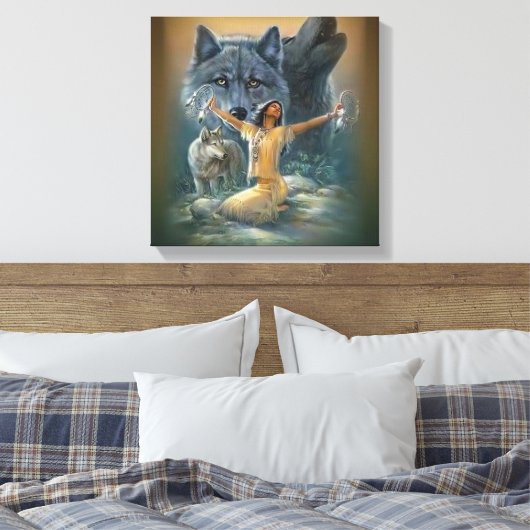 Native American Canvas Afdruk (Insitu (Slaapkamer))