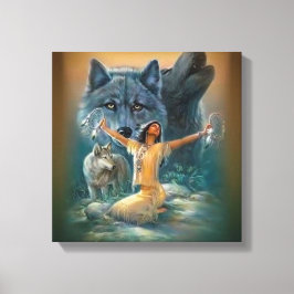 Native American Canvas Afdruk