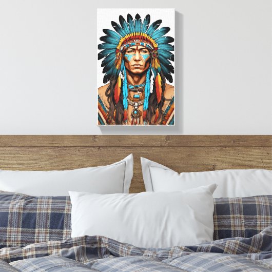 Native American Canvas Afdruk (Insitu (Slaapkamer))