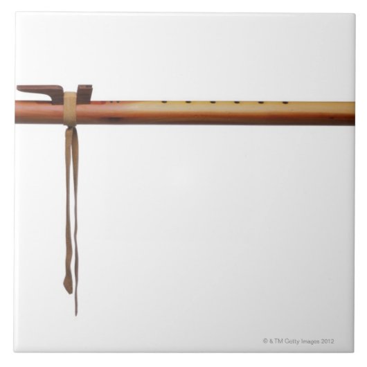 Native American Cedar Flute Tegeltje (Voorkant)