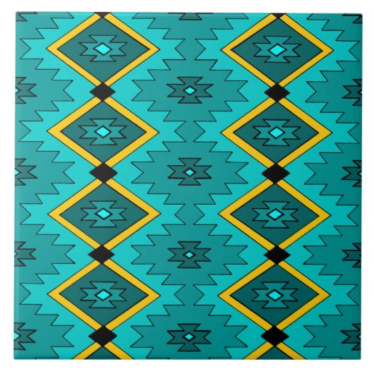 Native American Ceramic Tegel Tegeltje (Voorkant)