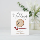 Native American Ceremonial White Wedding Kaart (Staand voorkant)