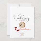 Native American Ceremonial White Wedding Kaart (Achterkant)