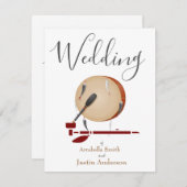 Native American Ceremonial White Wedding Kaart (Voorkant / Achterkant)