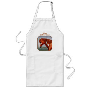 Native American Chestnut Pinto War Horse Lang Schort