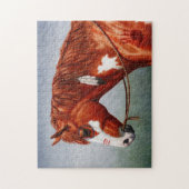 Native American Chestnut Pinto War Horse Legpuzzel (Verticaal)