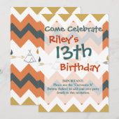 Native American Chevron Teepee Arrow Skulls Kaart (Voorkant / Achterkant)