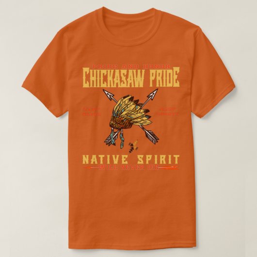 NATIVE AMERICAN CHICKASAW PRIDE SPIRIT T-SHIRT (Design voorkant)