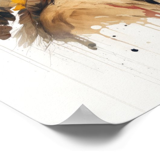 Native American Chief Art Print Poster (Hoek)