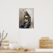 Native American Chief Bone Ketting Oglala Poster (Keuken)