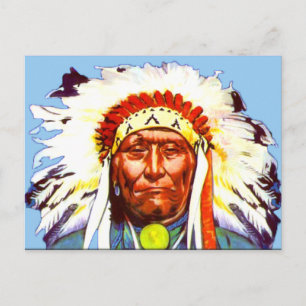 Native American Chief Briefkaart