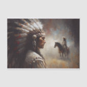 Native American Chief Decoupage Tissuepapier (Voorkant)