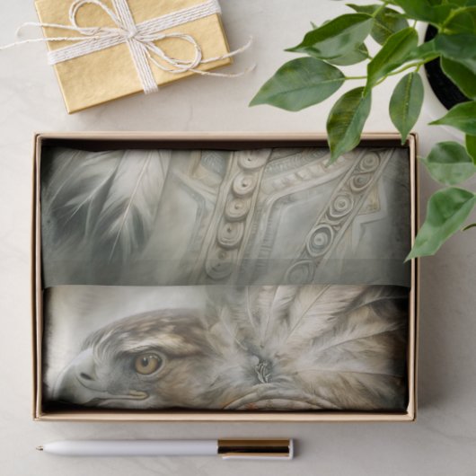 Native American Chief & Eagle Decoupage Tissuepapier (Geschenk)