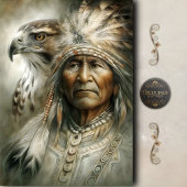 Native American Chief & Eagle Decoupage Tissuepapier