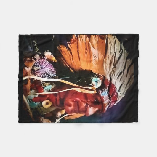 Native American Chief Fleece Blanket (Voorkant (Horizontaal))