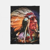 Native American Chief Fleece Blanket (Voorkant)