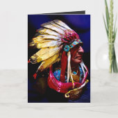  Native american Chief Folded Greeting Card Kaart (Voorkant)