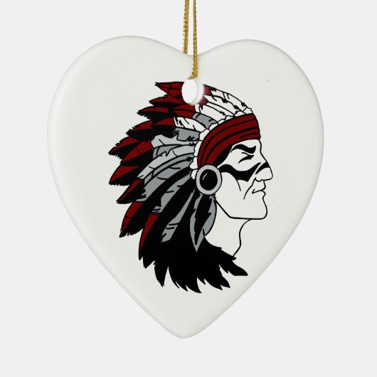 Native American Chief Keramisch Ornament (Rechts)