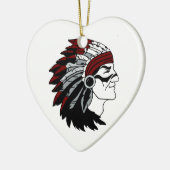 Native American Chief Keramisch Ornament (Links)