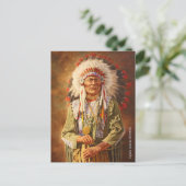 Native American Chief Lakota Briefkaart (Staand voorkant)