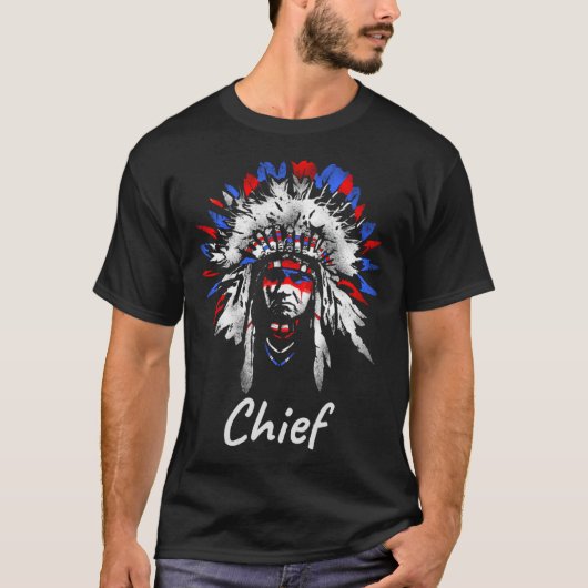 Native American Chief  Native American Indian Prid T-shirt (Voorkant)