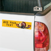 Native American Chief op wilde landschap zonsonder Bumpersticker (Op Truck)