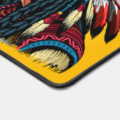 Native American Chief op wilde landschap zonsonder Bureaumat (Hoek)