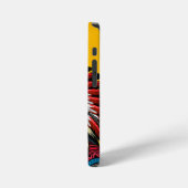 Native American Chief op wilde landschap zonsonder iPhone Hoesje (Linkerkant)