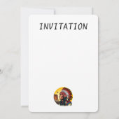 Native American Chief op wilde landschap zonsonder Kaart (Achterkant)