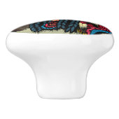 Native American Chief op wilde landschap zonsonder Keramische Knop (Zijkant)