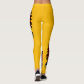 Native American Chief op wilde landschap zonsonder Leggings (Achterkant)