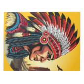 Native American Chief op wilde landschap zonsonder Notitieblok (Voorkant)