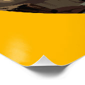 Native American Chief op wilde landschap zonsonder Perfect Poster (Hoek)